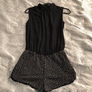 Zara- Black Dressy Romper w/Open Back